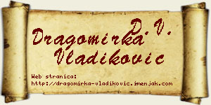 Dragomirka Vladiković vizit kartica